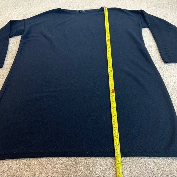 EILEEN fisher navy blue Merino wool tunic sweater dress SZ M - Picture 10 of 10